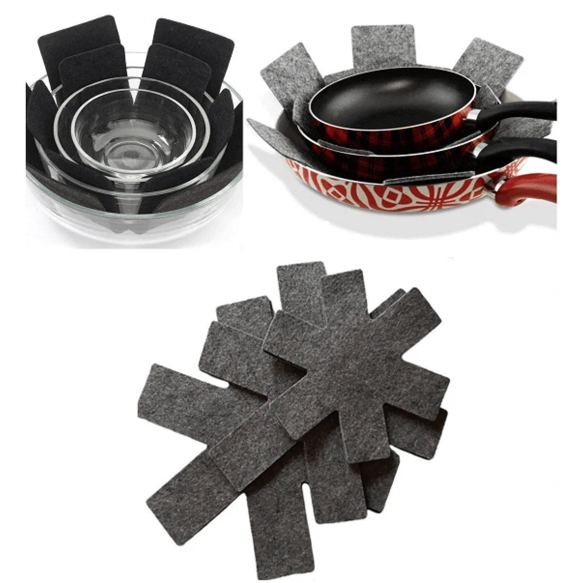 Tava Tencere Borcam Koruyucu Çizdirmez Keçe 3 Lü