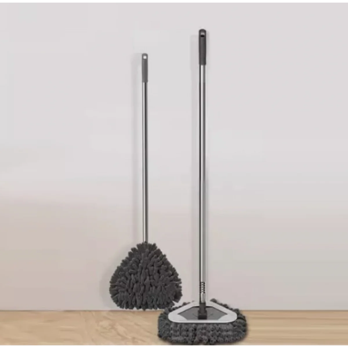 Teleskopik Üçgen Duvar Yüzey Silme Mopu 2 Bezli