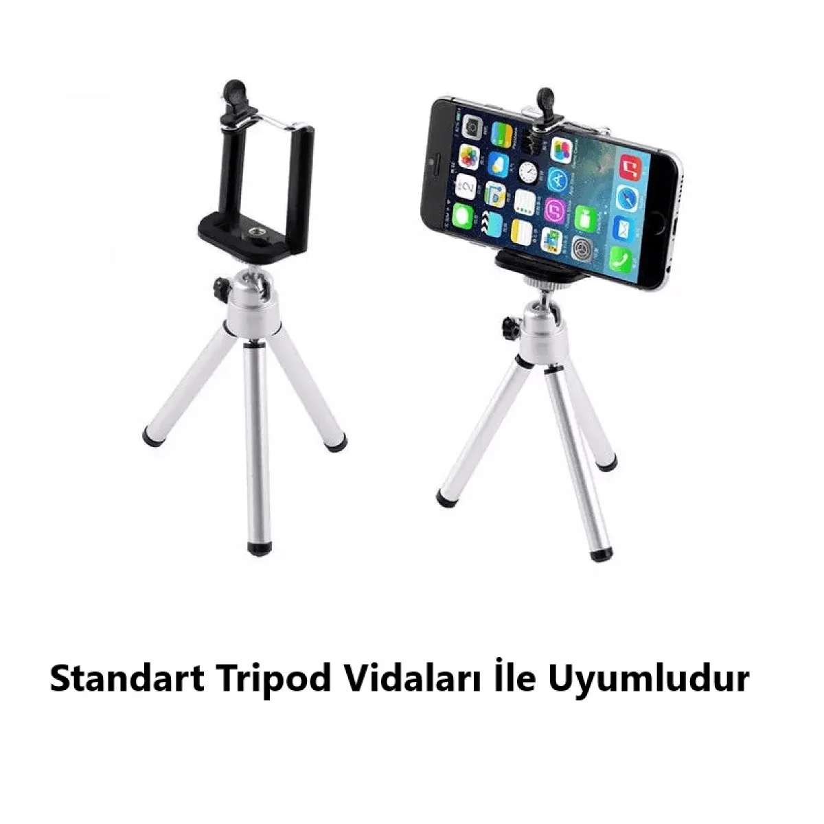 Tripod Bağlantılı Telefon Tutucu Aparat