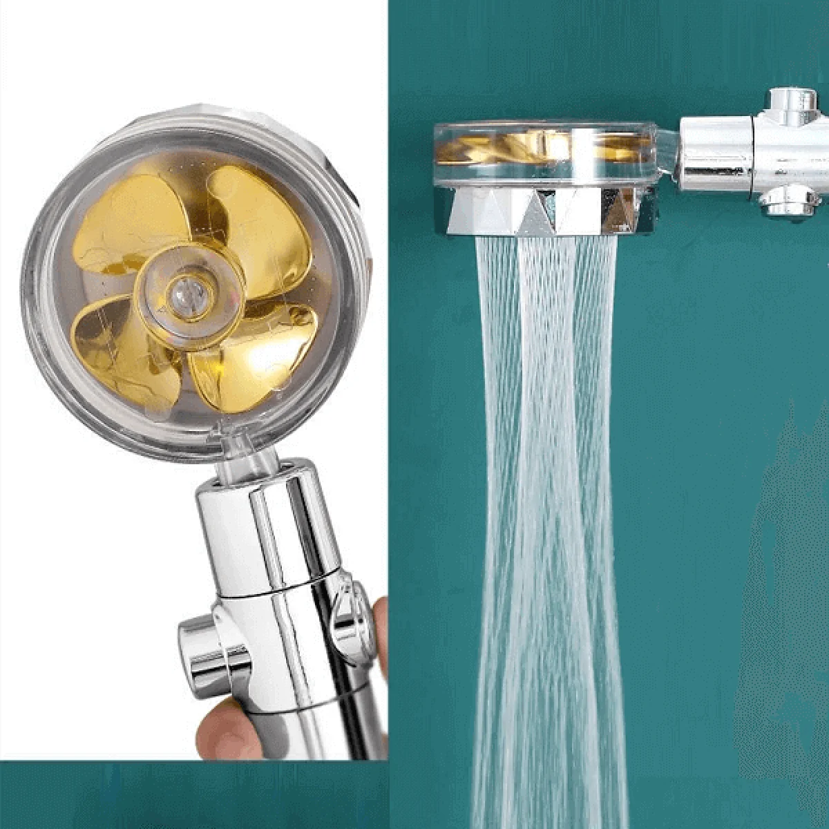 Turbolu Duş Başlığı Start Stop Tuşlu Tasarruflu