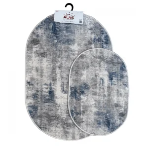 2 Li Banyo Paspası Kaymaz Klozet Takımı Oval B