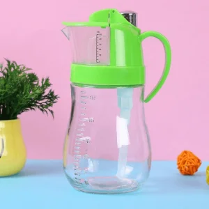 500 ml Ölçüm Hazneli Pompalı Yağdanlık Cam Şişe