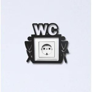 Ahşap Dekoratif Priz Kenarı Süsü Wc