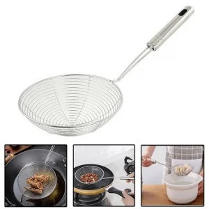 Çelik Lüx Paslanmaz Yağ Kevgiri