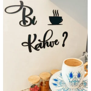 Dekoratif Bi Kahve Ahşap Mutfak Görseli