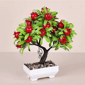 Dikdörtgen Saksıda Yapay Nar Ağacı 24 x 18 cm