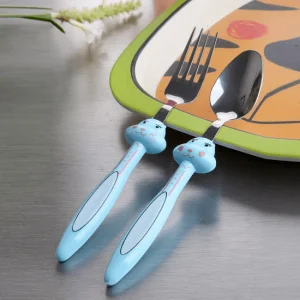 Figürlü Mama Çatal Kaşık Mavi