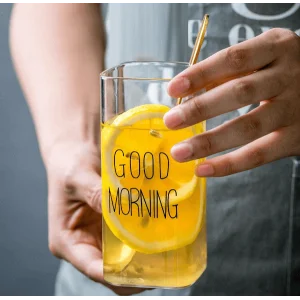 Good Morning Borosilikat Kare Cam Bardak 380 ml