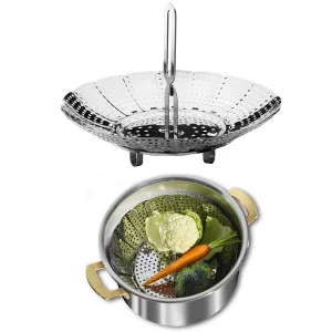 Katlanır Buharda Sebze Pişirme Haşlama Sepeti