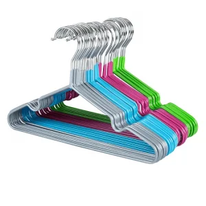 Renkli Metal 5 Li Askı Yumuşak Plastik Kaplamalı