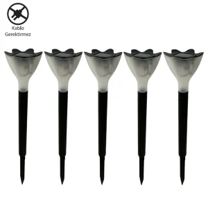 Solar Güneş Enerjili Bahçe Lambası Saplamalı 5 Li