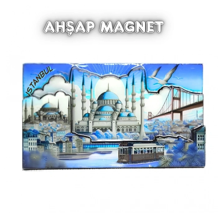 Cazibiz Ahşap İstanbul Temalı Magnet-444554