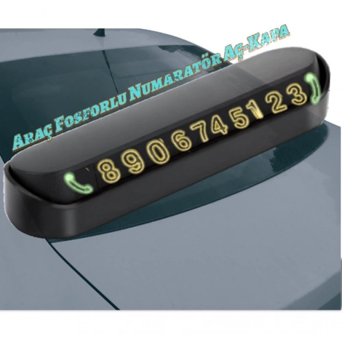 Cazibiz Aç-Kapa Fosforlu Araç Numaratörü-096042