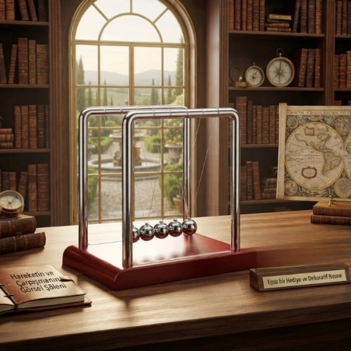 Cazibiz Büyük Boy Metal Newton Denge Topları-422677