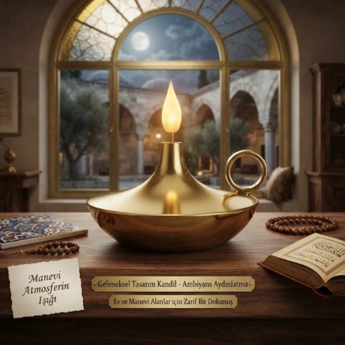 Cazibiz Cazibiz Dekoratif Gold LED Pilli Mum-433134