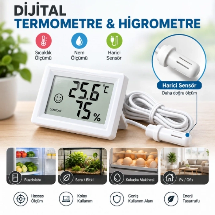 Cazibiz Dijital Termometre-Higrometre-428158