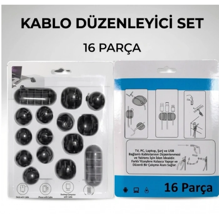 Cazibiz 16 Parça Kablo Düzenleyici Set-419279