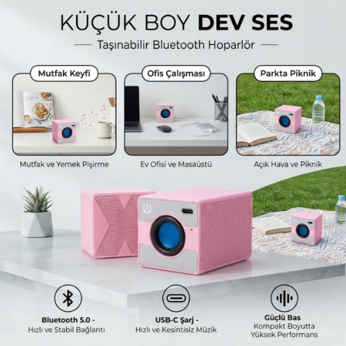 Cazibiz Küp Mini Bluetooth Hoparlör-439147