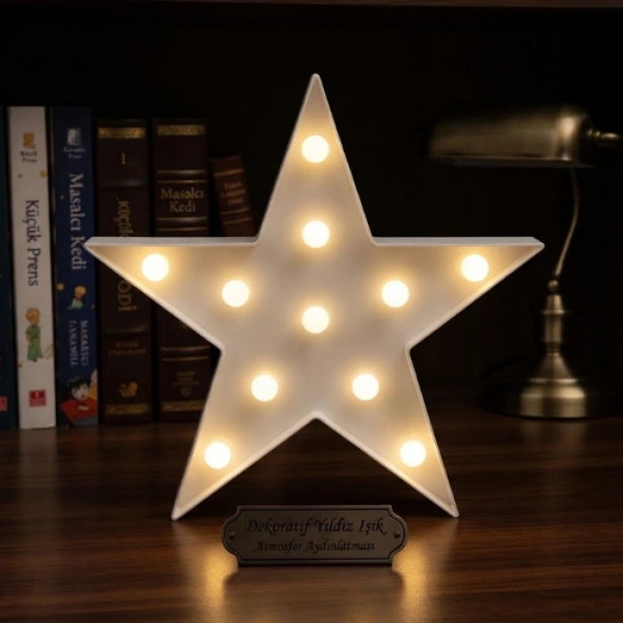 Cazibiz LED Işıklı Beyaz Yıldız Gece Lambası-425783