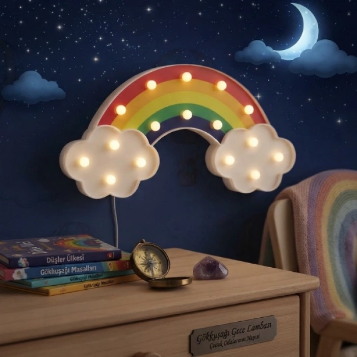 Cazibiz LED Işıklı Gökkuşağı Gece Lambası 30 x 16 cm-425786