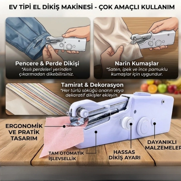 Cazibiz El Tipi Metal Mini Dikiş Makinesi-445440