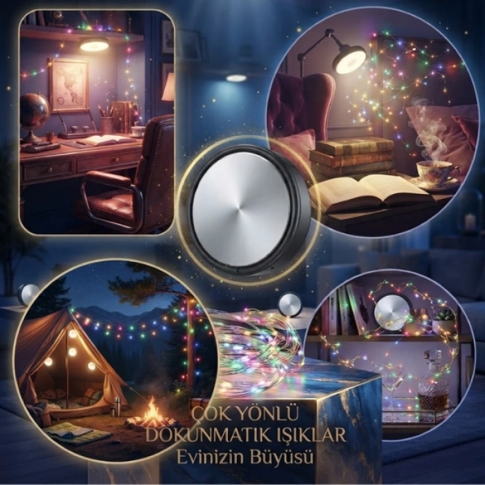 Cazibiz Şarjlı 10 m LED Şeritli Kamp-Bahçe Lambası-8 Mod-433649