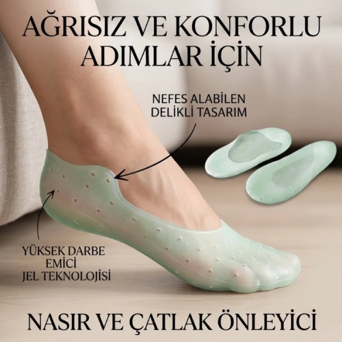 Cazibiz Silikon Topuk Koruyucu Jel Çorap-440510