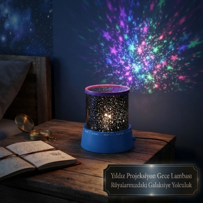 Cazibiz Yıldız Projeksiyonlu 4 LED Gece Lambası-422735
