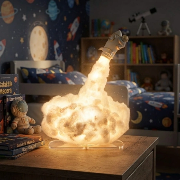 Cazibiz Uçan Astronot Tasarımlı Gece Lambası-423127