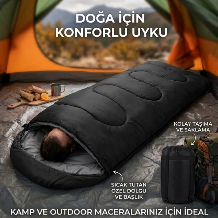 Cazibiz 0 Derece-Mevsimlik Uyku Tulumu 190×72cm-419908