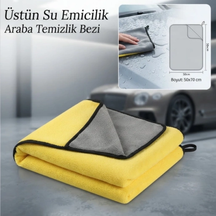 Cazibiz Yünlü Mikrofiber Araba Temizlik ve Kurulama Bezi 50x70cm-437679