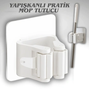 Cazibiz Beyaz Yapışkanlı Pratik Mop-Fırça Tutucu-440630