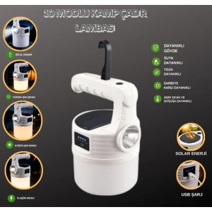 Cazibiz Şarjlı 10 Modlu 300w Kamp Çadır Lambası-448195