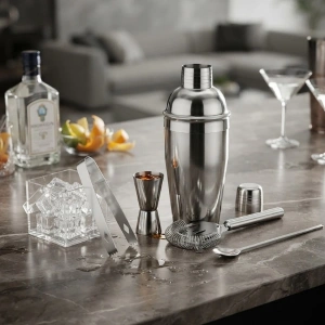 Cazibiz 5 Parça 550 ml Paslanmaz Çelik Kokteyl Hazırlama Seti-420991