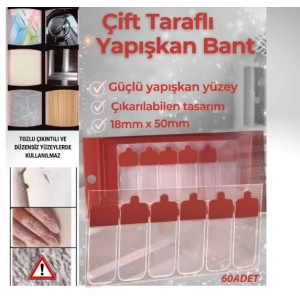 Cazibiz 18x50mm Güçlü Çift Taraflı Bant-60 Parça-434314