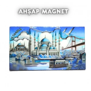Cazibiz Ahşap İstanbul Temalı Magnet-444554