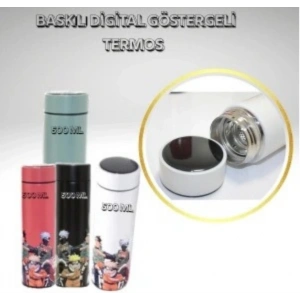 Cazibiz 500 ml Digital Göstergeli-Anime Baskılı Termos-440878