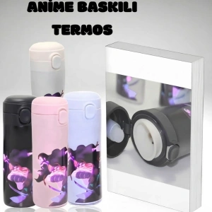 Cazibiz Anime Baskılı Vakumlu Paslanmaz Çelik Termos-440875