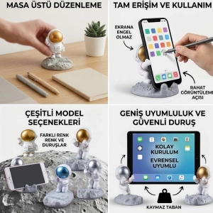 Cazibiz Dekoratif Astronot Telefon Tutucu-423445