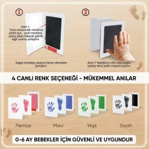 Cazibiz Bebek El ve Ayak İzi Temassız Anı Baskı Seti-434704