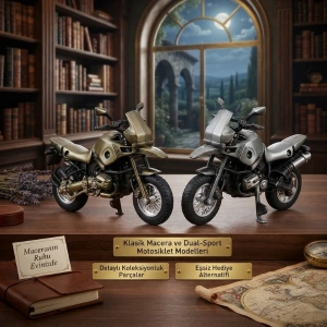 Cazibiz Vintage Tasarım Dekoratif Metal Motosiklet-422703