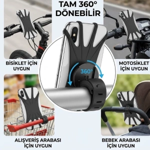 Cazibiz Esnek Silikon Örümcek Bisiklet Telefon Tutucu-448655