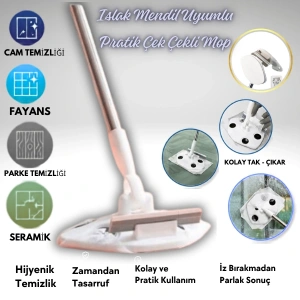 Cazibiz Islak Mendil Uyumlu Çek Çekli Mop-422483
