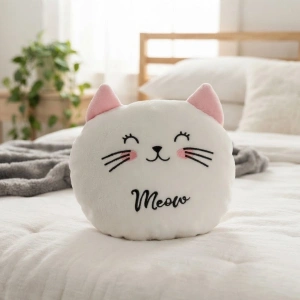 Cazibiz Miaw Yazılı Sevimli Peluş Kedi Yastık-423575