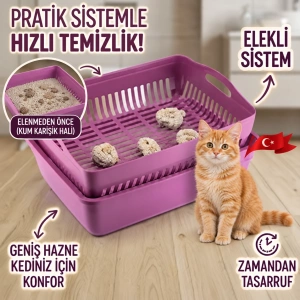 Cazibiz Süzgeçli Açık Kedi Tuvaleti-434068