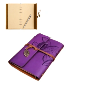 Cazibiz Yaprak Desenli Deri Defter- Asorti-438647