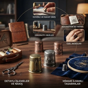 Cazibiz Yöresel Motifli Dikiş Yüksüğü -6lı Set-444477