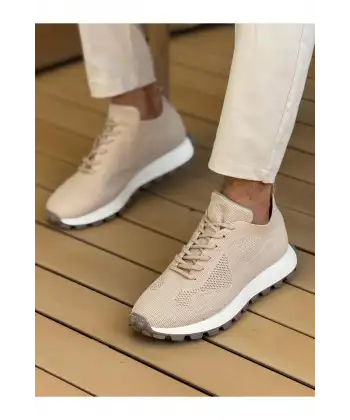 CH2409 - Triko Erkek Ayakkabı BEJ