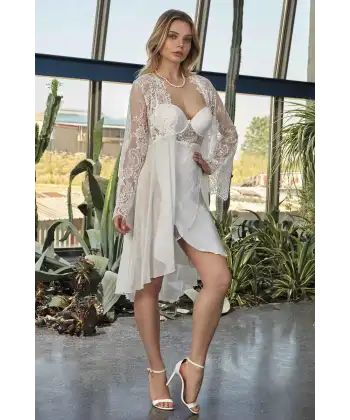 Nurteks Kadın Saten Gecelik Sabahlık