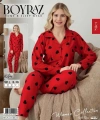 Boyraz 02294 Kadın Süet Uzun Kol Pijama Takımı
